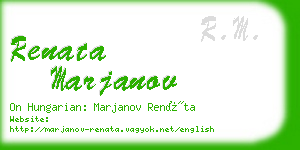 renata marjanov business card